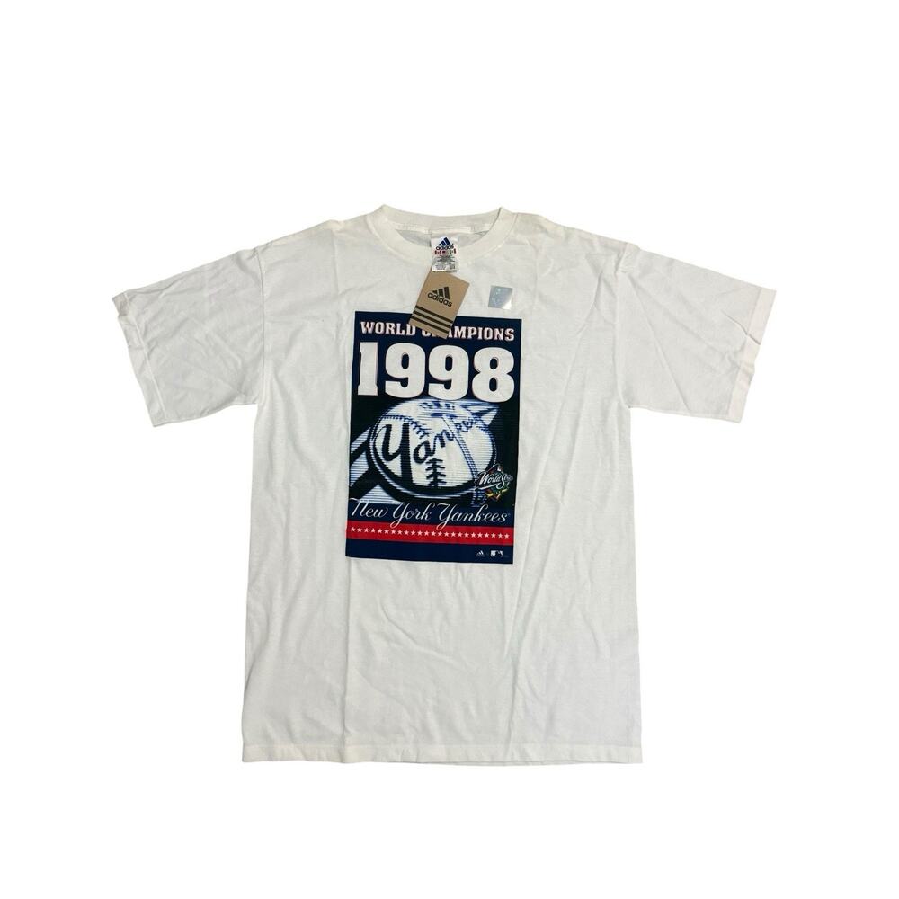 Vintage 90s Adidas New York Yankees World Series Champions Shirt Size M